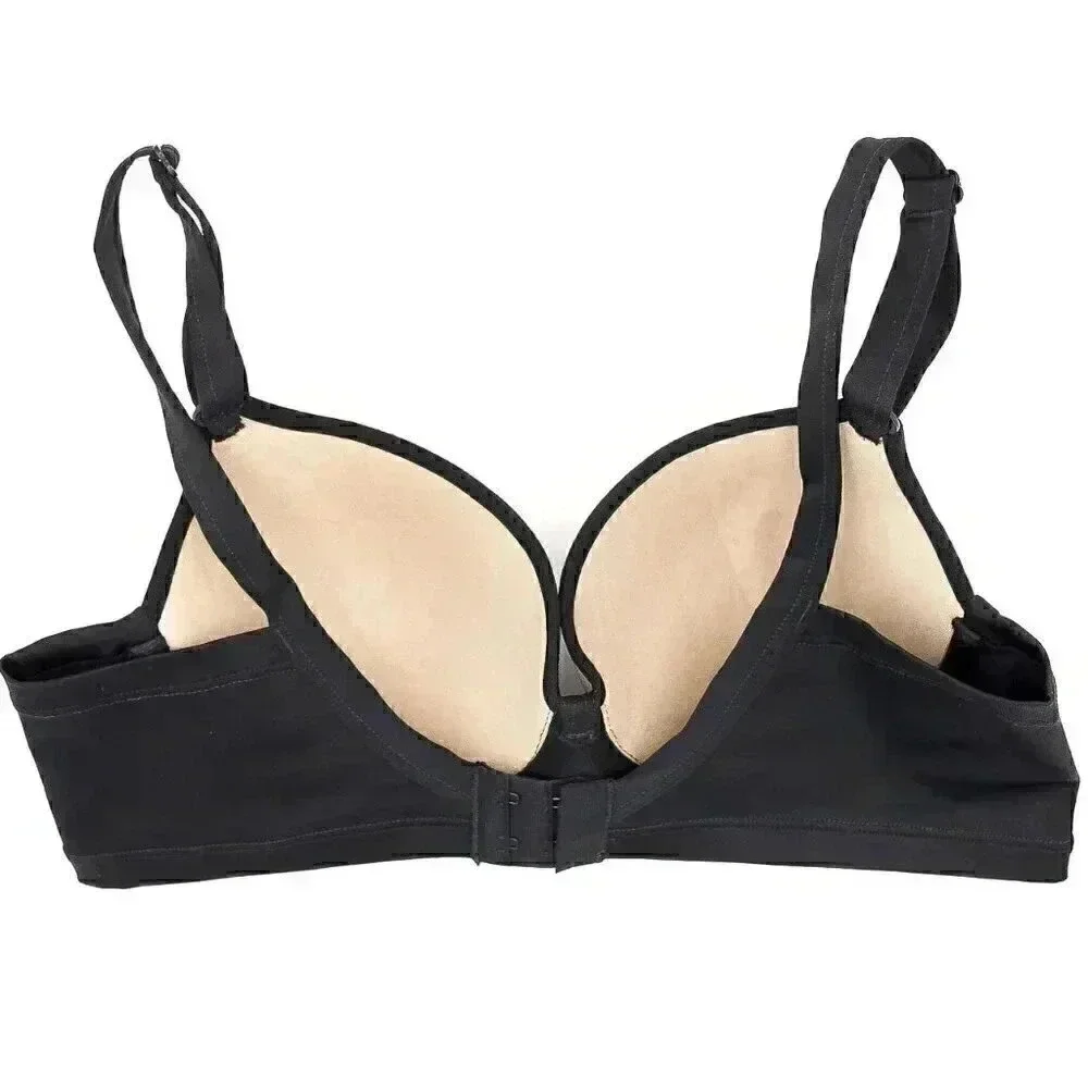 Black Lace Demi Bra Size 36C Floral Lace Summer T Shirt Bra Sexy Lingerie Nude‎